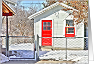 The Red Door card