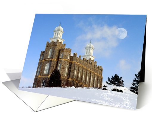 Logan LDS Temple in Snow card (505205)