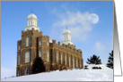 Logan LDS Temple in Snow card