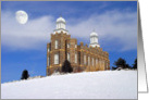 Logan LDS Temple - Winter Snow card