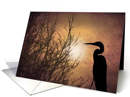 Egret In The Mist card (548619)