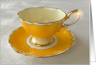 Elegant Yellow Teacup card