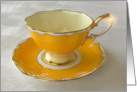 Elegant Yellow Teacup card