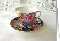 Antique Floral Teacup card