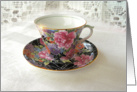 Antique Floral Teacup card