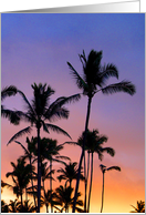 Hawaiian Sunset with Palms card