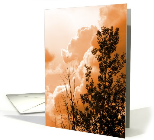 Orange Sunset Clouds card (670957)