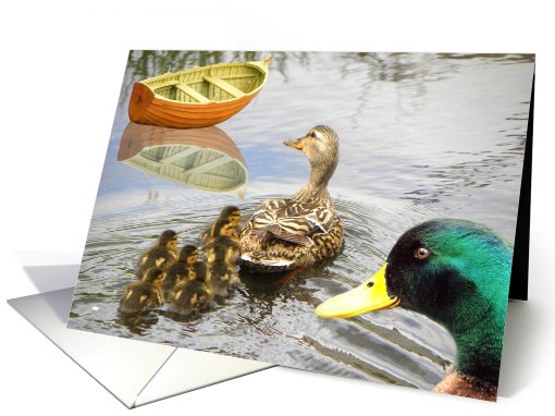 Little Boat and Duck Family card (703858)