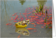 Little Boat and Marmot Fishing card