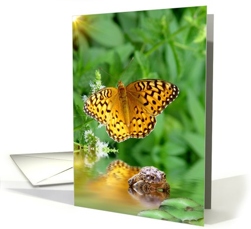 Frog and Butterfly card (730153)