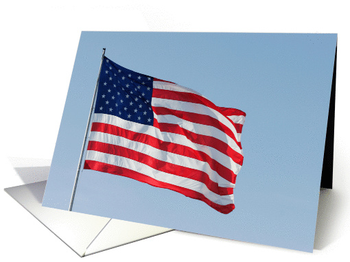 American Flag Pole card (366359)