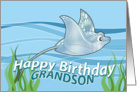 Happy Birthday Grandson- Eagle Ray card