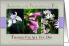 Adnministrative Professionals Day- Trio of Purple Flowers card