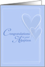 Congratulations on your Adoption- Blue Card with Hearts card