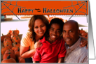 Happy Halloween, Custom Photo with Cobwebs card