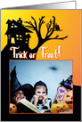 Trick or Treat- Haunted House Photo Card