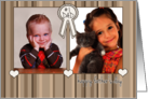 #1 Dad Ribbon for Custom Photo Fathers Day Card