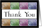 Colorful Zebra Blocks Thank You Card Blank card