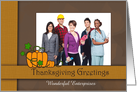 Thanksgiving Greetings from Business- Customize Name/Photo card