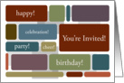 Birthday Invitation for Workplace, Earthtone Colors card