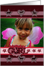 Horses Hearts and Stars Birthday Custom Photo card