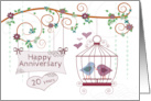 Happy 20 Year Anniversary Two Birds and Birdcage card