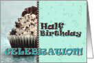 Half Birthday Party Invite- Half Cupcake card