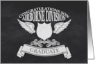 Congratulations Son Airborne Division Graduate with Chalkboard design card