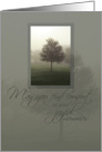 Condolences Comfort in Memories with Misty Tree card