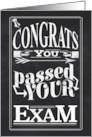 Congratulations on Passing Your Exam Chalkboard Design card