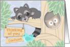 Thinking of you Godson at Summer Camp with Woodland Creatures card