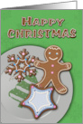 Happy Christmas with Gingerbread Cookie Plate card