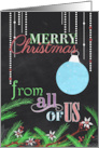 Merry Christmas From Business-with Chalkboard Design card