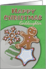 Happy Christmas Goddaughter with Gingerbread Cookies Plate card