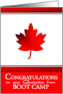 Congratulations on your Graduation from Boot Camp Canada card