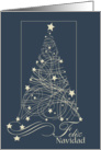 Feliz Navidad- Spanish Merry Christmas- Swirled Tree card