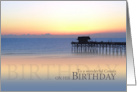 To a Wonderful Cousin on His Birthday with Sunrise over Florida Ocean card