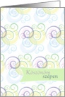 Thank you in Hungarian with Pretty Swirls Design card