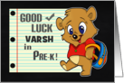 Good Luck in Pre Kindergarten Custom Name card