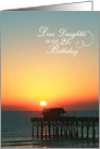 Dear Daughter on 21st Birthday with Florida Sunrise Over the Ocean card