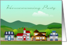 Housewarming Party Invitation- Charming Houses Scene card