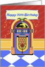 Colorful Jukebox- 70th Birthday card