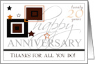 Happy 20th Anniversary Employee 20 years card