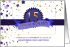 15th Anniversary Employee with Purple and Gold card