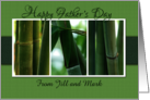 Happy Fathers Day with Bamboo and Custom Name Card