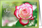 Happy Birthday Joyce with a Pretty Garden Rose card