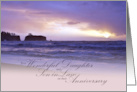 Anniversary for Daughter and Son in Law Beach Sunset card