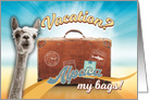 Vacation? Alpaca my bags! Bon Voyage card