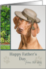 Happy Fathers Day from the Dog Wearing Hat card