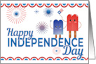 Happy Independence Day Double Ice Pop Cartoons 4th of July card